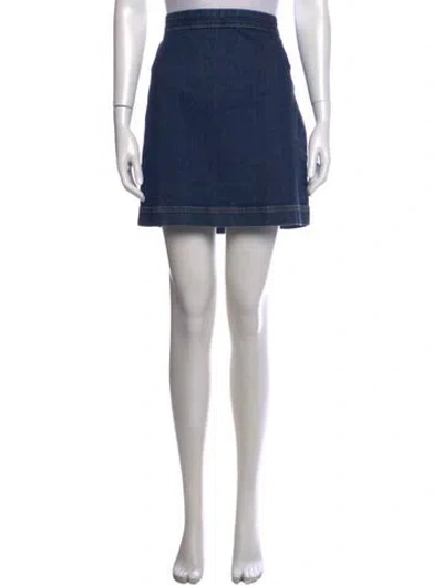 Pre-owned Lisa Perry Mini Skirt In Blue