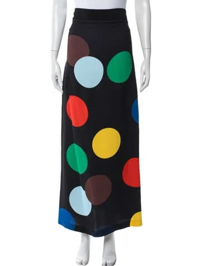 Pre-owned Lisa Perry Polka Dot Print Long Dress In Multi