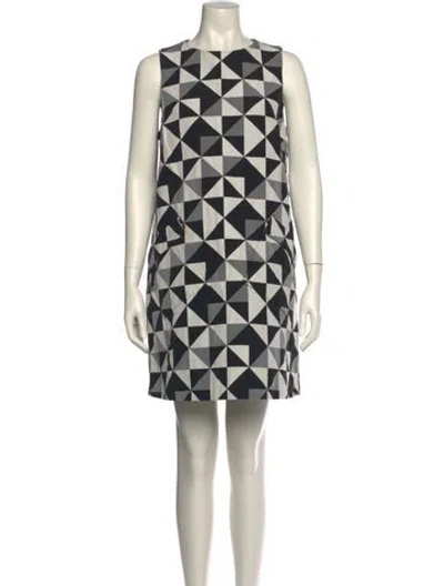 Pre-owned Lisa Perry Printed Mini Dress In Neutral