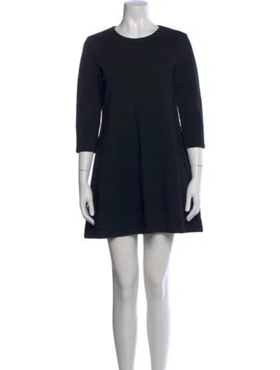 Pre-owned Lisa Perry Scoop Neck Mini Dress In Black