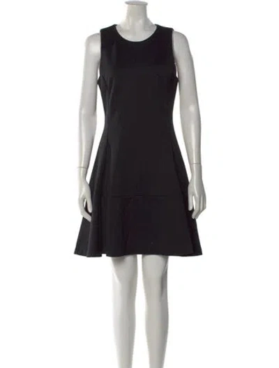Pre-owned Lisa Perry Scoop Neck Mini Dress In Black