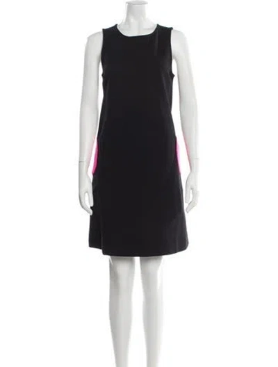 Pre-owned Lisa Perry Scoop Neck Mini Dress In Blue