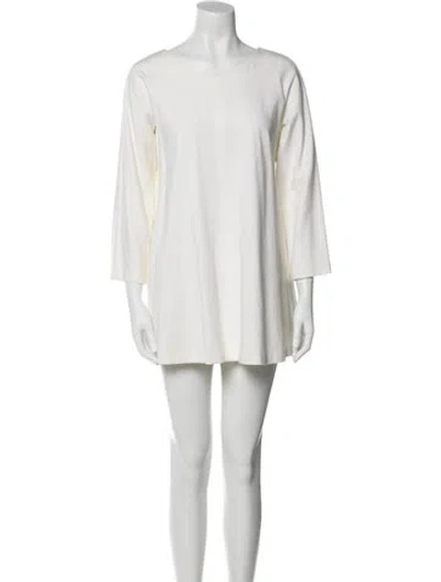 Pre-owned Lisa Perry Scoop Neck Mini Dress W/ Tags In Neutral