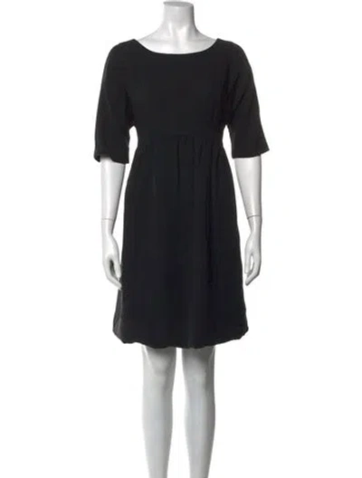 Pre-owned Lisa Perry Silk Mini Dress In Black