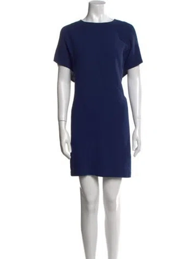Pre-owned Lisa Perry Silk Mini Dress In Blue