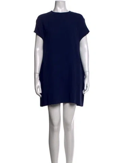 Pre-owned Lisa Perry Silk Mini Dress In Blue