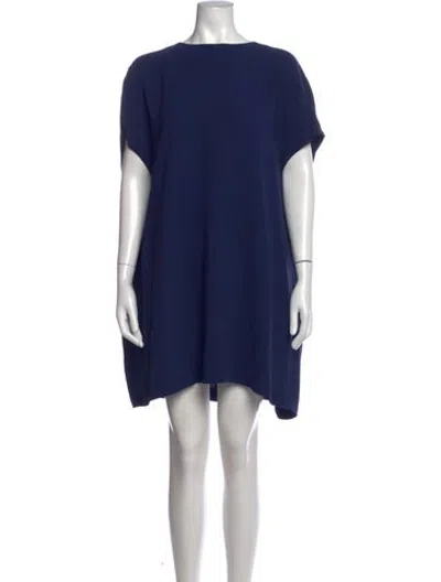 Pre-owned Lisa Perry Silk Mini Dress In Blue