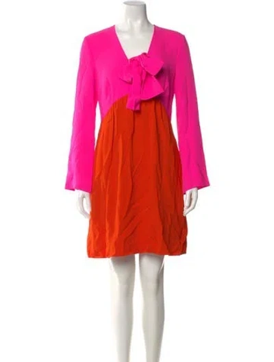 Pre-owned Lisa Perry Silk Mini Dress In Pink