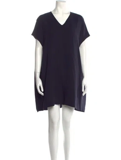 Pre-owned Lisa Perry Silk Mini Dress W/ Tags In Blue