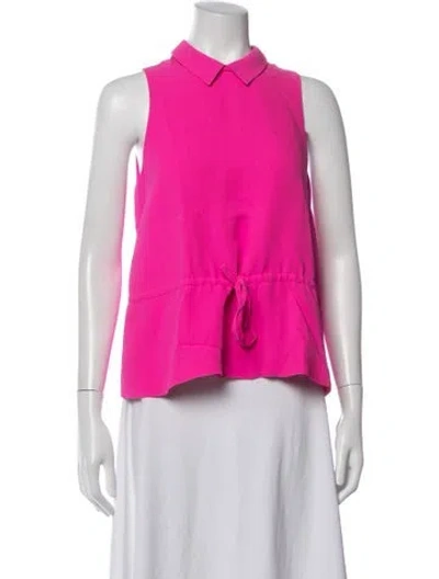 Pre-owned Lisa Perry Silk Sleeveless Top In Pink