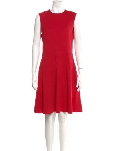 Pre-owned Lisa Perry Virgin Wool Knee-length Dress In Red