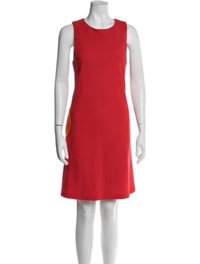 Pre-owned Lisa Perry Virgin Wool Knee-length Dress In Red