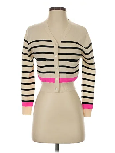 Pre-owned Lisa Perry Wool Cardigan Sweater In Tan
