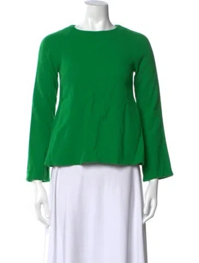 Pre-owned Lisa Perry Wool Crew Neck Sweatshirt In Green