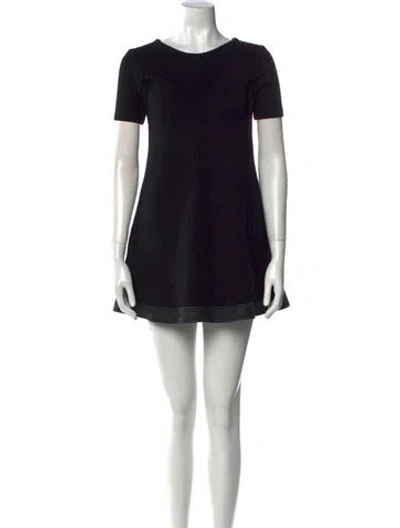 Pre-owned Lisa Perry Wool Mini Dress In Black