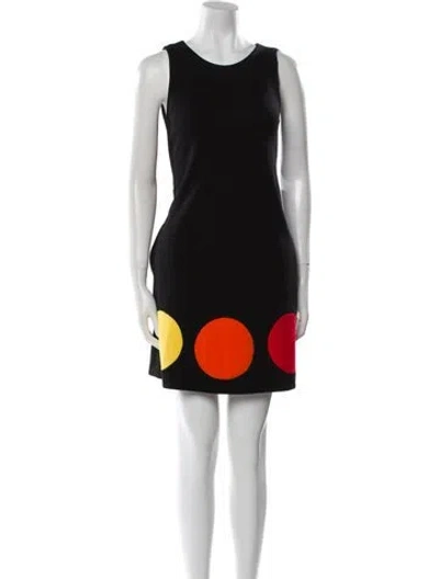 Pre-owned Lisa Perry Wool Mini Dress In Black
