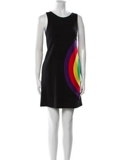 Pre-owned Lisa Perry Wool Mini Dress In Black