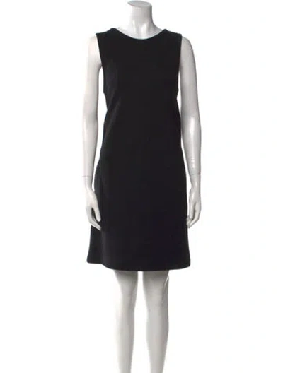 Pre-owned Lisa Perry Wool Mini Dress In Black