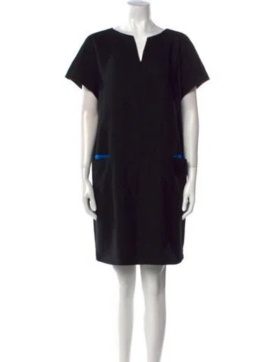 Pre-owned Lisa Perry Wool Mini Dress In Black