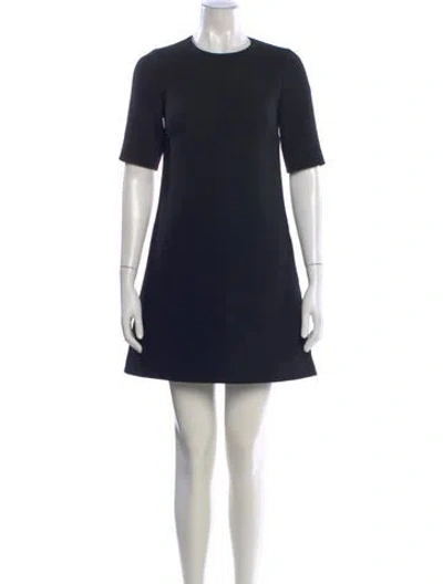 Pre-owned Lisa Perry Wool Mini Dress In Black