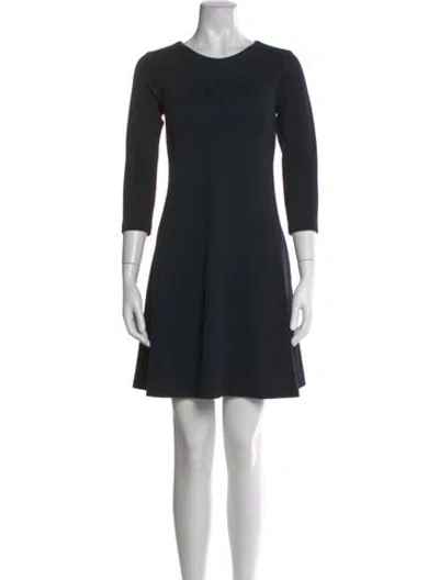 Pre-owned Lisa Perry Wool Mini Dress In Black