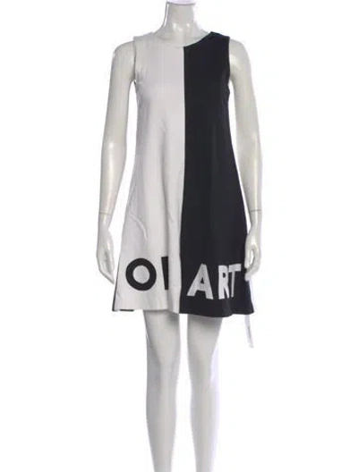 Pre-owned Lisa Perry Wool Mini Dress In Black