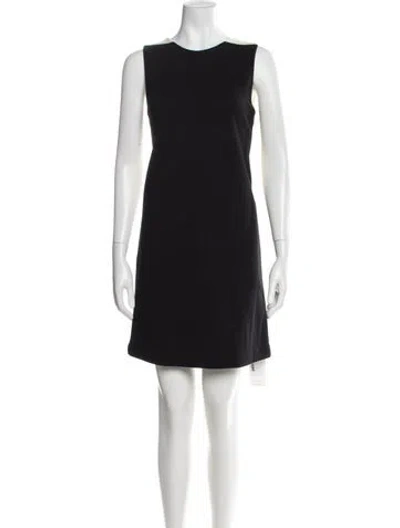Pre-owned Lisa Perry Wool Mini Dress In Black