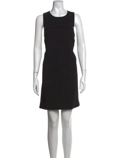 Pre-owned Lisa Perry Wool Mini Dress In Black