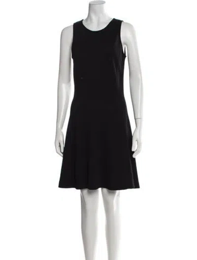 Pre-owned Lisa Perry Wool Mini Dress In Black