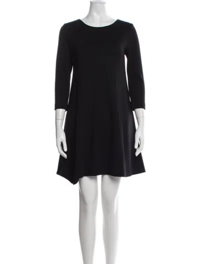 Pre-owned Lisa Perry Wool Mini Dress In Black