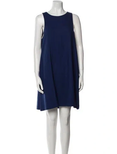 Pre-owned Lisa Perry Wool Mini Dress In Blue