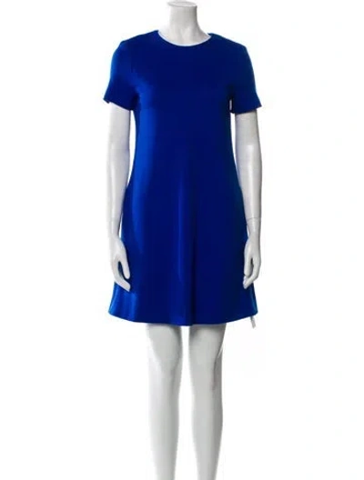Pre-owned Lisa Perry Wool Mini Dress In Blue