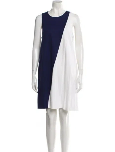 Pre-owned Lisa Perry Wool Mini Dress In Blue