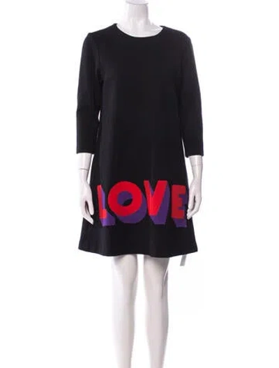 Pre-owned Lisa Perry Wool Mini Dress In Blue