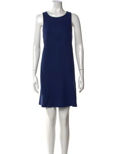 Pre-owned Lisa Perry Wool Mini Dress In Blue