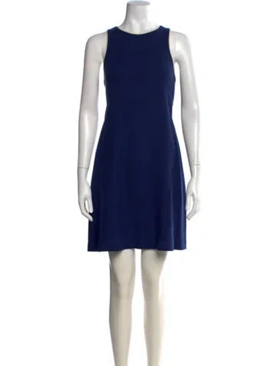 Pre-owned Lisa Perry Wool Mini Dress In Blue