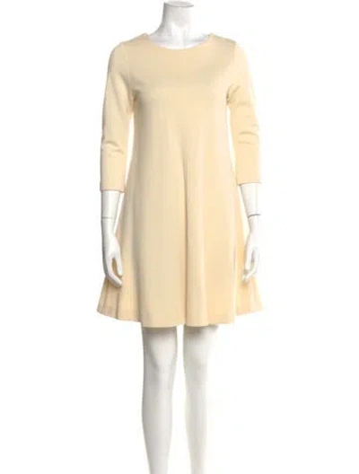 Pre-owned Lisa Perry Wool Mini Dress In Neutral