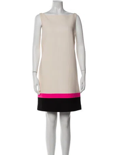 Pre-owned Lisa Perry Wool Mini Dress In Neutrals