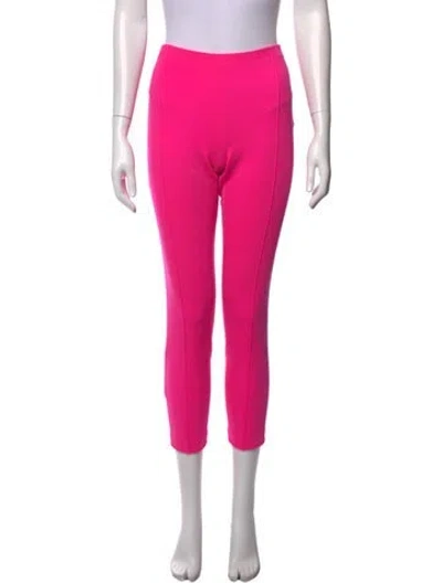 Pre-owned Lisa Perry Wool Straight Leg Pants In Pink
