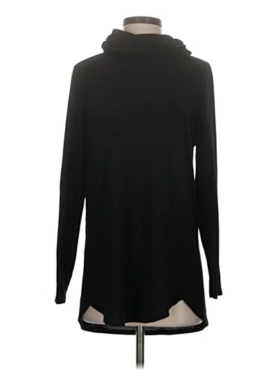 Pre-owned Lisa Rinna Long Sleeve Top Black Turtleneck Tops