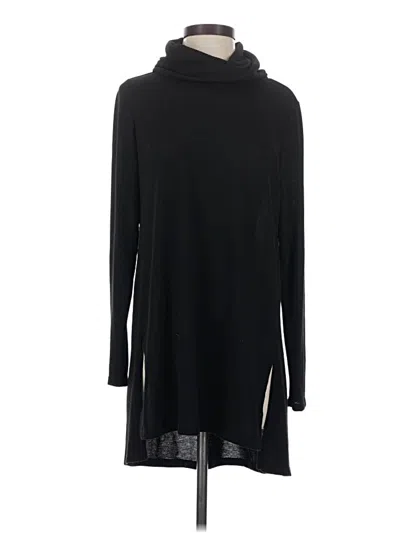 Pre-owned Lisa Rinna Long Sleeve Top Black Turtleneck Tops