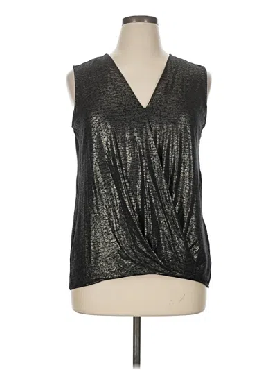 Pre-owned Lisa Rinna Sleeveless Blouse In Silver