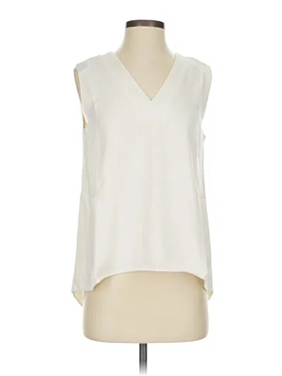 Pre-owned Lisa Rinna Sleeveless Blouse In White