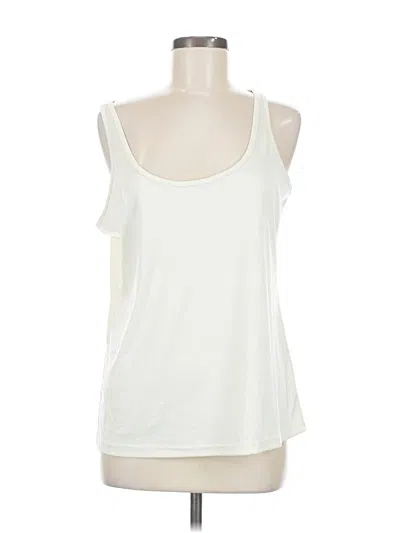 Pre-owned Lisa Rinna Tank Top Ivory Cold Shoulder Neckline Tops In White