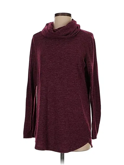Pre-owned Lisa Rinna Turtleneck Sweater In Burgundy