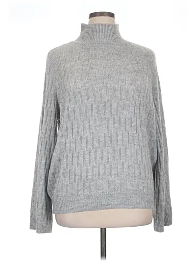 Pre-owned Lisa Rinna Turtleneck Sweater In Gray