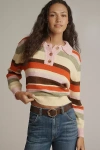 Lisa Says Gah Alaia Polo Sweater In Multi