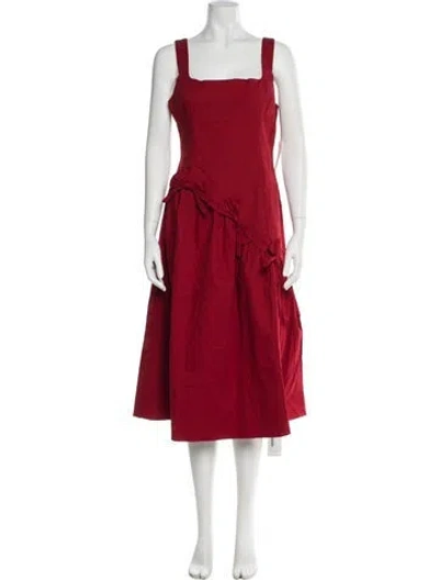 Pre-owned Lisa Says Gah Alina Midi Length Dress In Red
