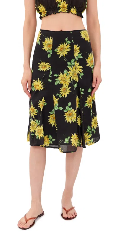 Lisa Says Gah Amora Skirt Golden Flower In Multi