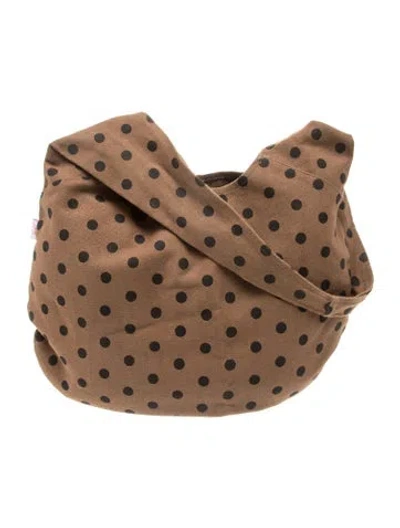 Pre-owned Lisa Says Gah Canvas Messenger Bag In Brown